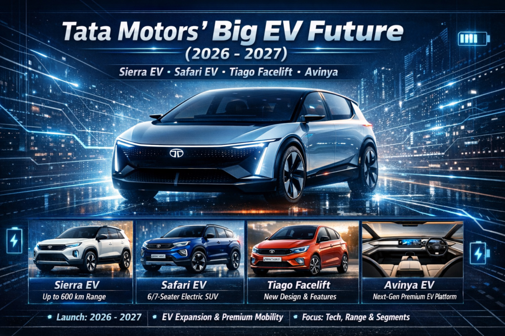 Tata Motors' 2026-2027 roadmap: What are the plans around Sierra EV, Safari EV, Tiago facelift and Avinya chatgpt image apr 15, 2026, 01 16 40 pm