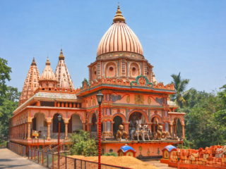 intricate hindu temple with vibrant architecture